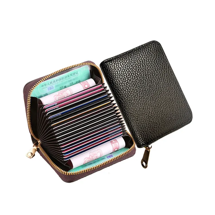 

Hot Sell Wallet Purse Women Twofold Card Holder ID Men Credit Card Wallet Holder PU Leather Card Wallet