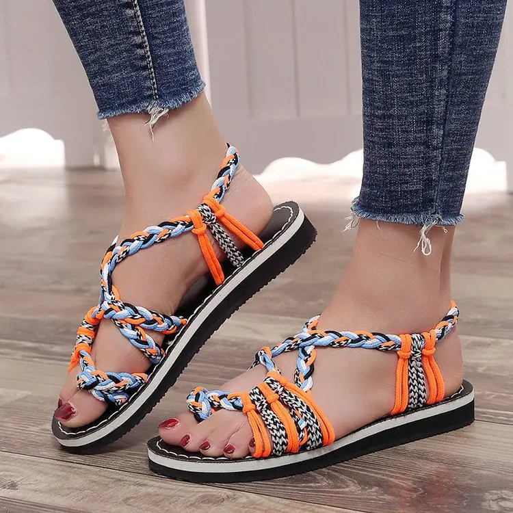 

PDEP 2021 new fashion plus size summer beach sandals women flip flops flat slippers women sandals soft, White,orange,green,purple,red,blue,black