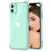 

For Iphone 11 Case,Transparent Crystal Clear Shockproof Tpu Bumper Phone Case Back Cover For Iphone 11 Pro Max Fundas De Celular