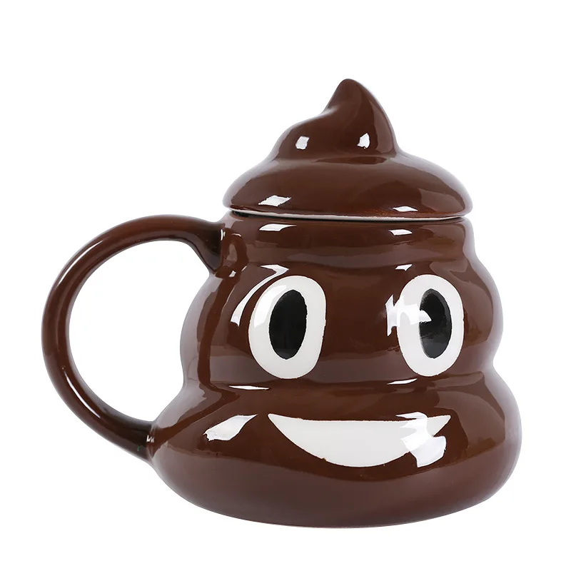 

Creative spoof poo cup April Fool's Day gift coffee mug ceramic mug with lid personalized 3D coffee cup customization