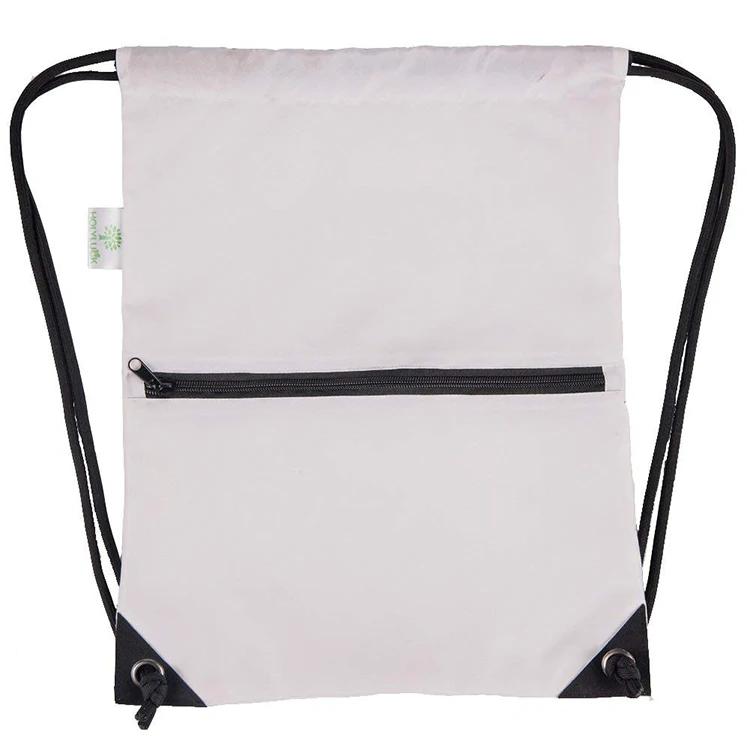 

Sublimation Polyester Gym China Supplier Backpack Canvas 3 Oz Cotton Dust Drawstring Bag With Logo, Cmyk