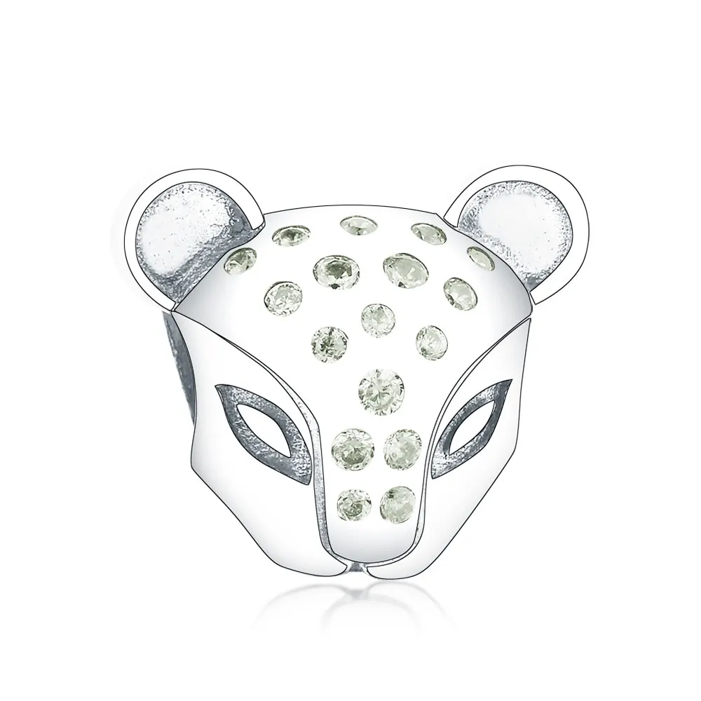 

Wholesale Hot Sale 925 Sterling Silver Beads Zircon Lion Head Charm Jewelry Making