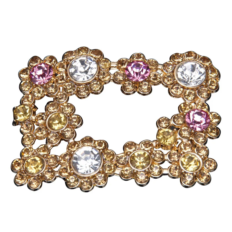 

Custom made crystal rhinestone shoe buckles for women flat shoes