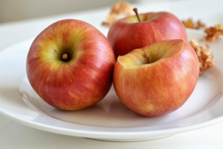Cinnamon apples served over vanilla ice cream with a cinnamon stick garnish, showing the perfect contrast between warm apples and melting ice cream