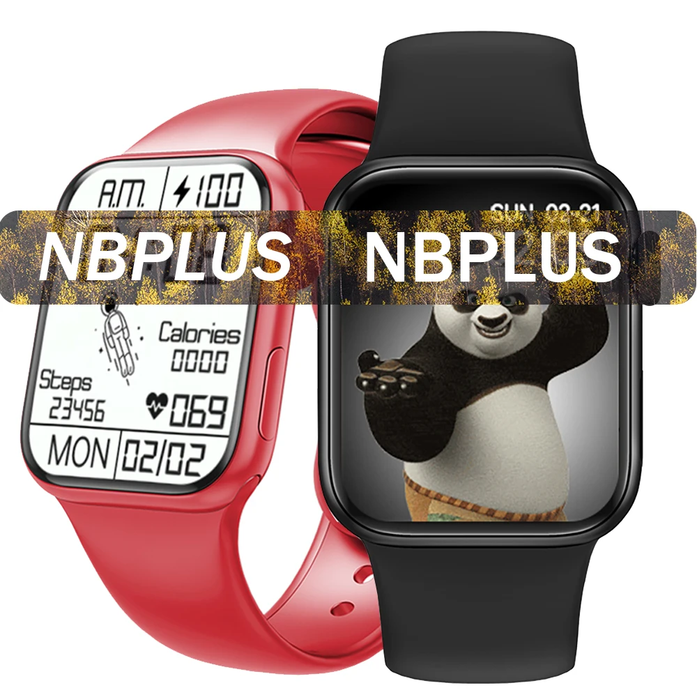 

Smart Watch 2021 NBPLUS Real Double Button Wristwatch Answer Call Reloj Smart Watch PK HW22PRO W26 with Wireless Charging, Pink blue black white red