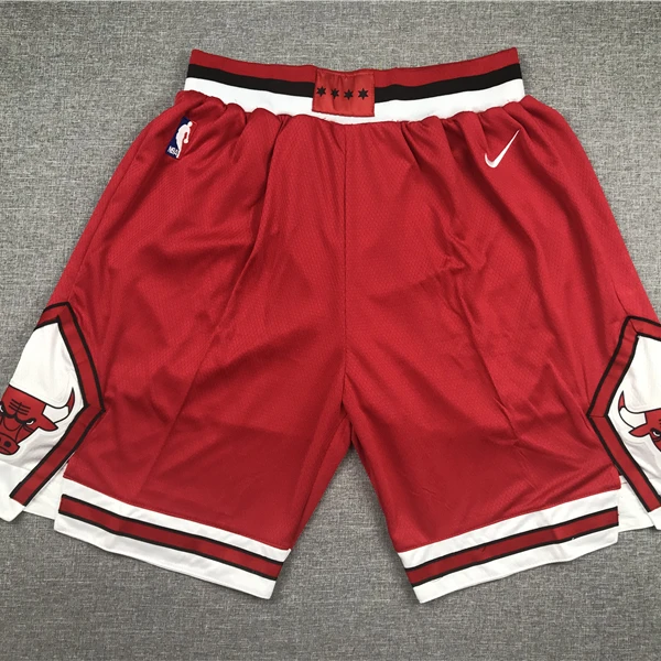 

wholesale top quality michael 23 jordan bulls M&N edition stripe throwback retro top mesh bulls basketball shorts free shipping, White red