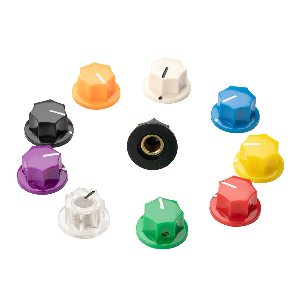 

6.35MM Plastic Fluted MXR Style Colorful Pointer Knob Plastic Knobs Potentiometer