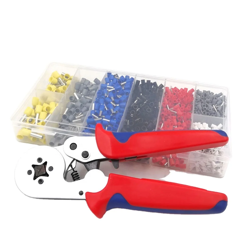 Wire Crimping Tool Kit KIT4-1200E Easy Ferrule Terminal Rachet Crimper Sets