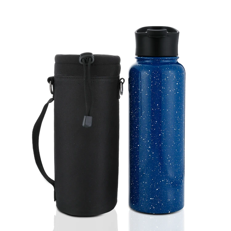 

Custom BPA free Sports Thermal Water Bottle Vacuum Flask with Handle and easy to go sleeve bag, Customized color acceptable