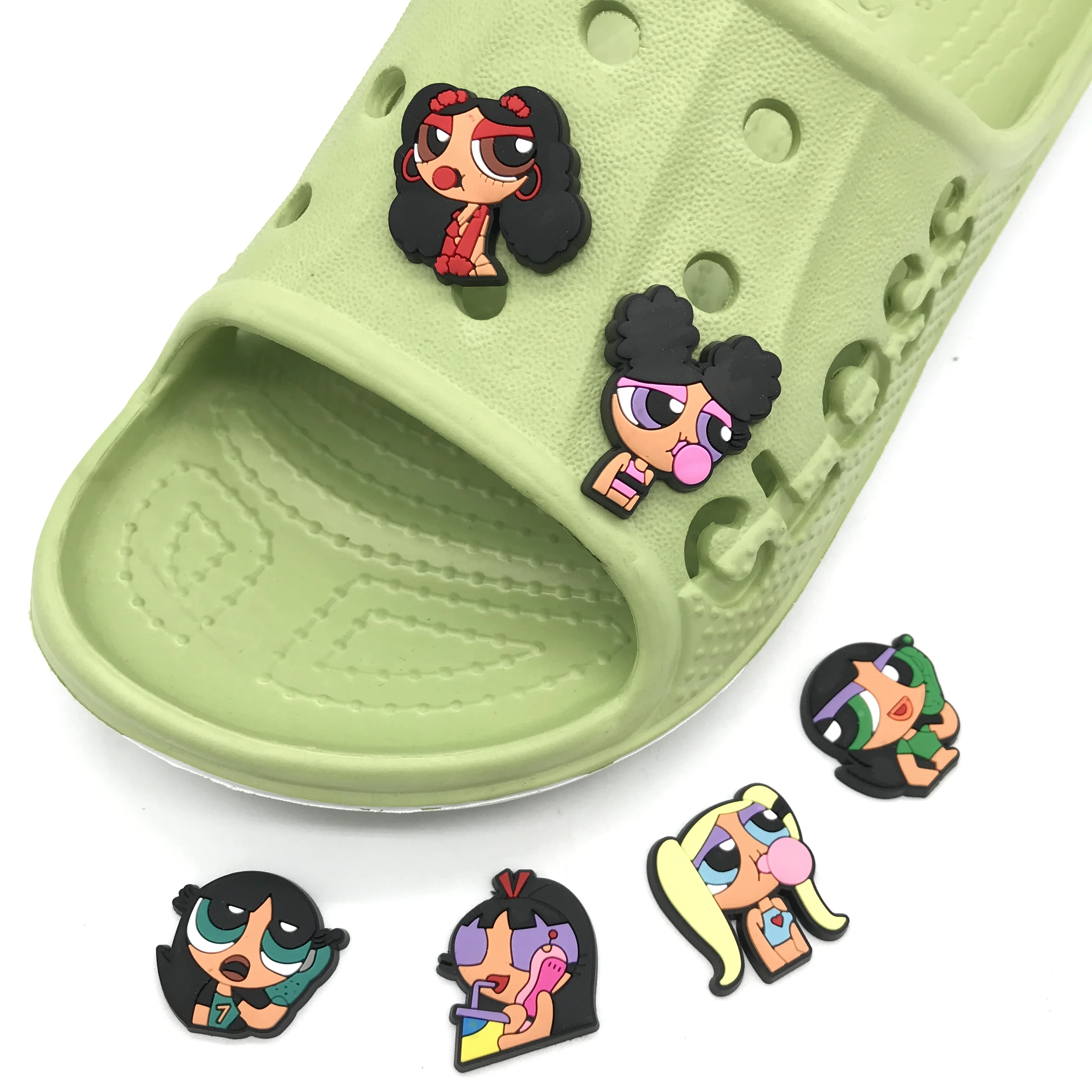 

2021 New Hot Wholesale PVC croc charms Custom designer charms for croc sandals charms and bracelet gifts for kids, Picture