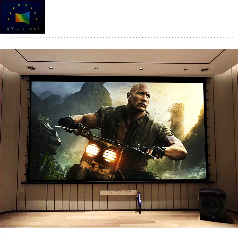 

home use electric anti-light 4K projector screen for 3LCD long throw projector