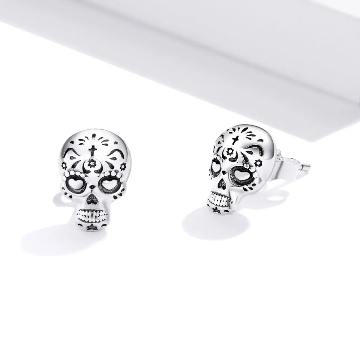 

Latest Design Unique Cool Skull 925 Sterling Silver Earrings