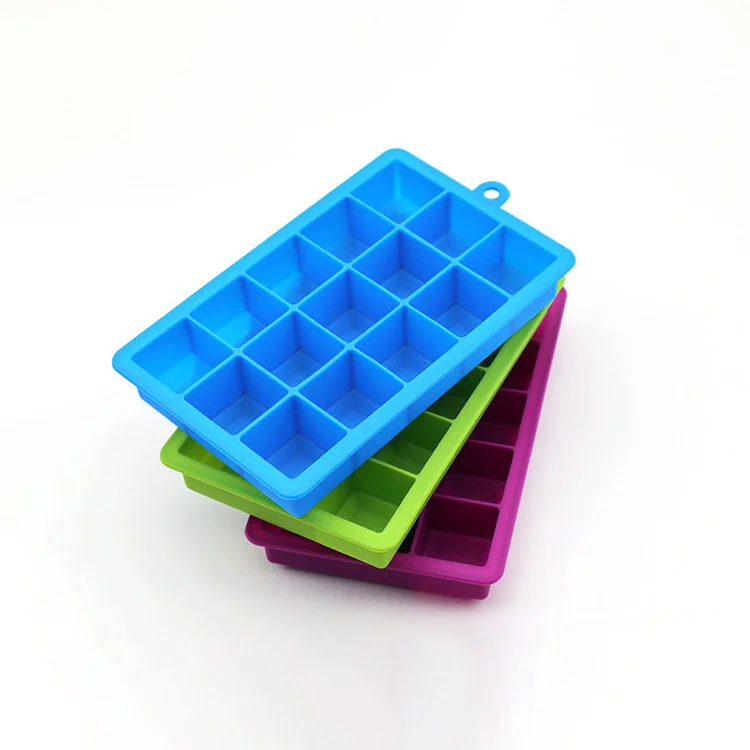 

Factory Cheap Price Silicone Ice Cube Trays Plastic Kitchenware Foldable Ice Cube Tray