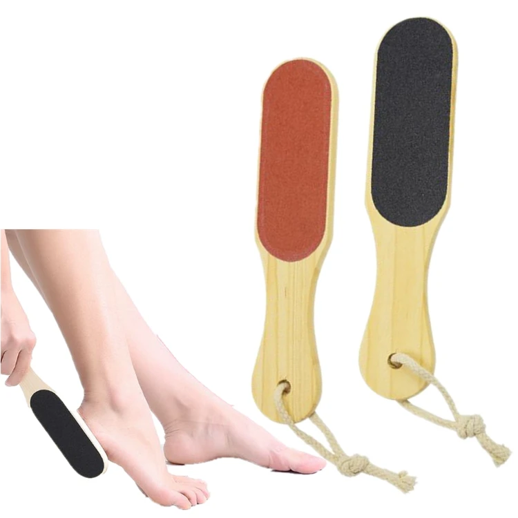 

Professional Wood Ped Double Side Dry Wet Rasp Grater Pedicure Tools Scrubber Filter Scraper Exfoliator Callus Remover Foot File, Black