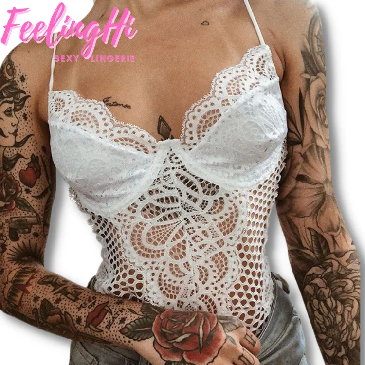 

FEELINGHI sexy lingerie luxury 2022 deep v sheer lace women underwear one piece sexy erotic nightwear teddy lingerie bodysuits