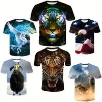 

Tshirts with Logo Custom Logo Printed 3d Tshirt Cotton Sheep Tiger Animal T-shirt for Men Custom Printed Tshirt Playeras Men/s
