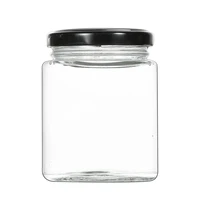 

100ml 200ml 300ml 400ml 700ml empty square glass storage jar for cookies