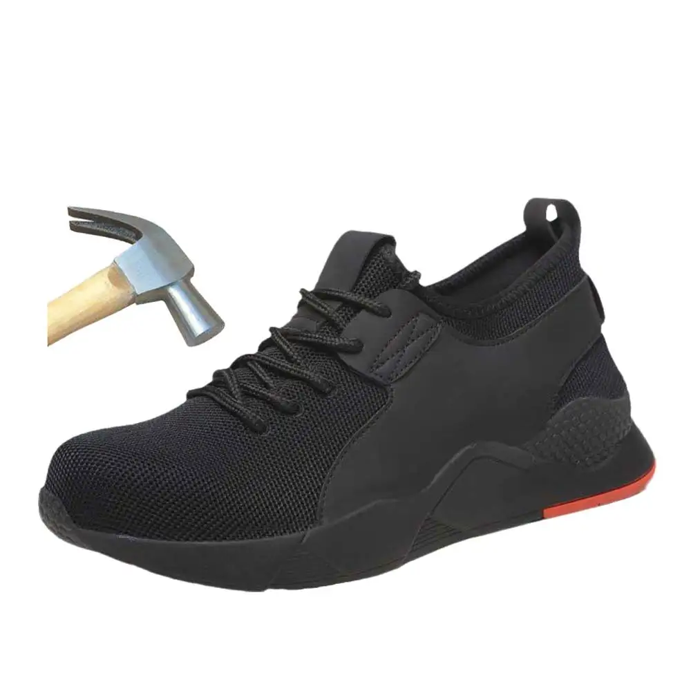 

2021 Steel Toe Cap Men Women Puncture Proof Breathable Light weight Work Construction Safety Shoes Sneakers
