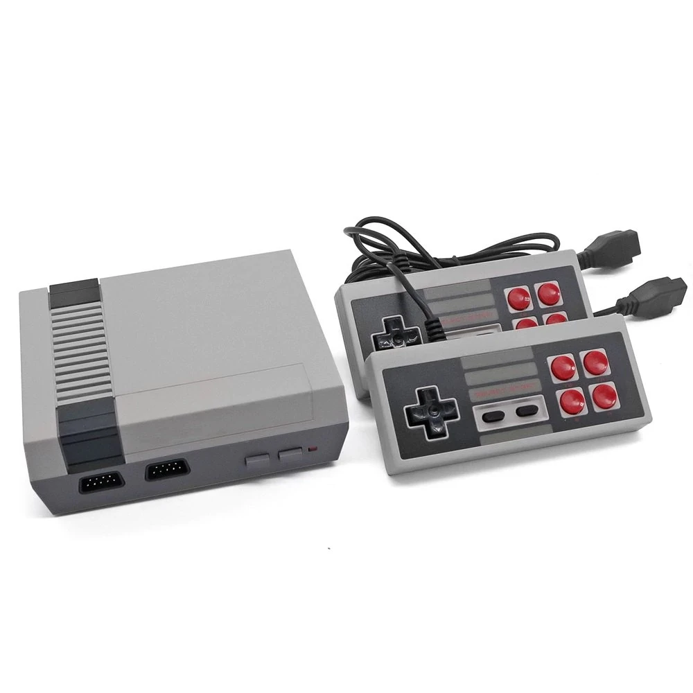 Classic Mini TV Game Console 620 Retro Video Game 8 Bit Built-in 620 Games With Double Gamepads, Light gray