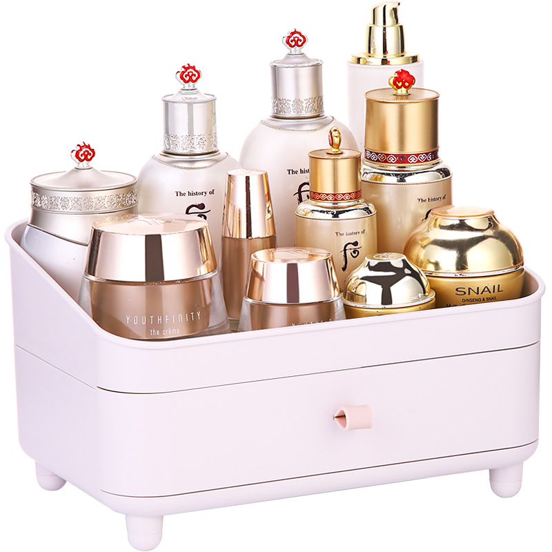 

Wholesale New High Quality cosmetics storage box makeup organizer plastic shelf rack bathroom organizer