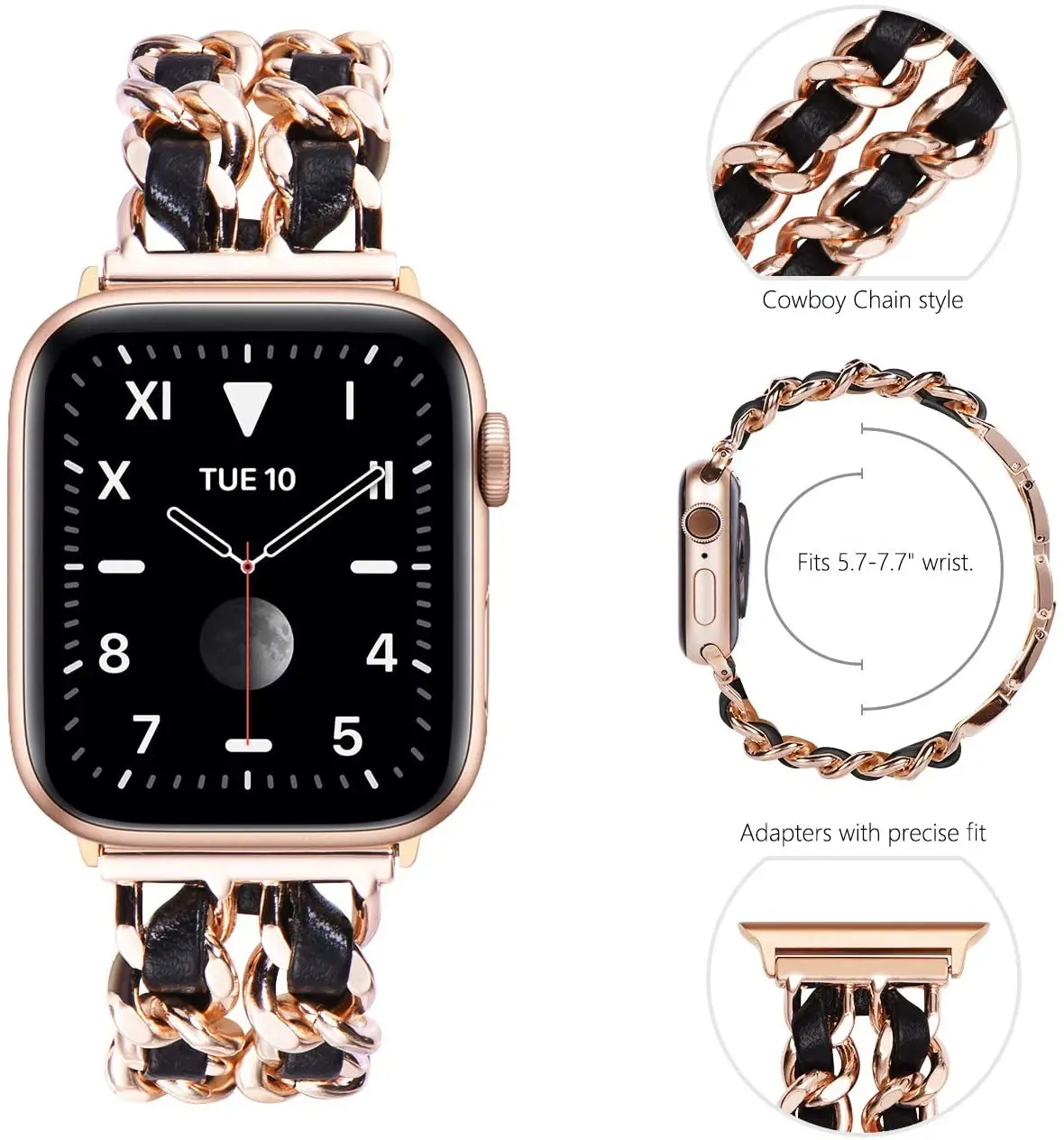 

Dropshipping Fashion Series 456 SE Metal Band 38mm 40mm 42mm 44mm Stainless Steel Designer Metal Watch Bands For Apple Watch