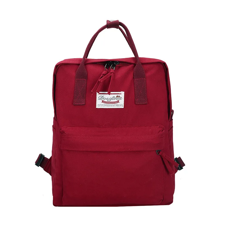 

Hot Sale Casual Style Lightweight Backpack Canvas School Bag Medium Handbag Purse