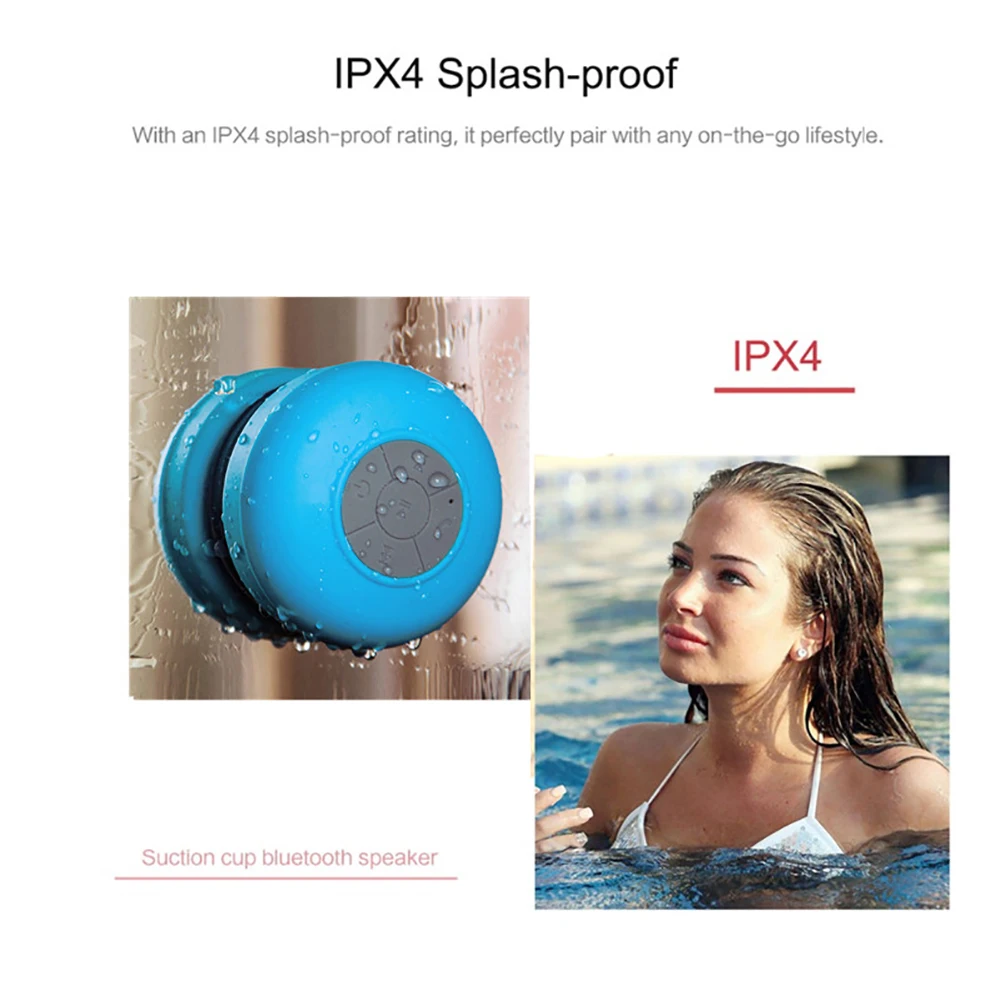 Wholesale Price IPX4 Waterproof Sucker Shower BT Speaker Portable Mobile Phone Wireless Mini Speaker - ANKUX Tech Co., Ltd