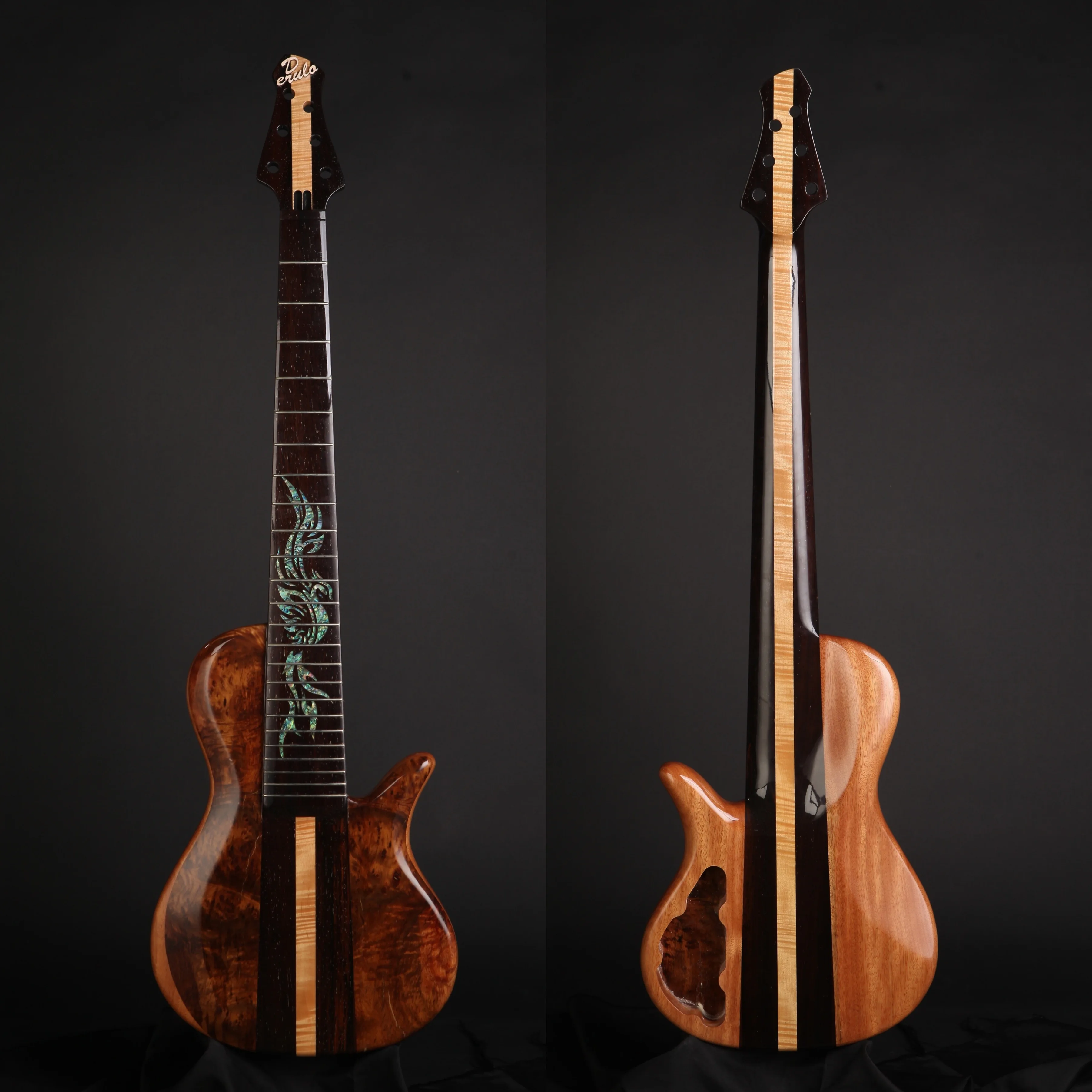 

Derulo Electric Bass guitar Custom OEM DIY 6 Strings Electric Bass Good Quality 3 Pice Neck through Body Custombody