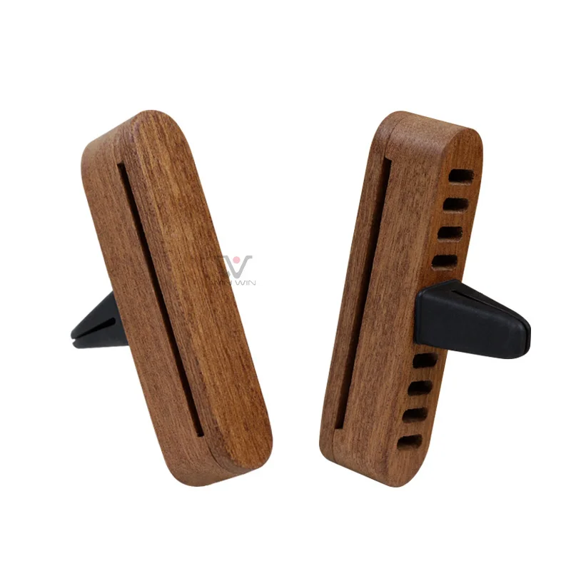 

Long lasting scented Wood fragrance factory price custom vent clip car air freshener logo double scent car perfume clip