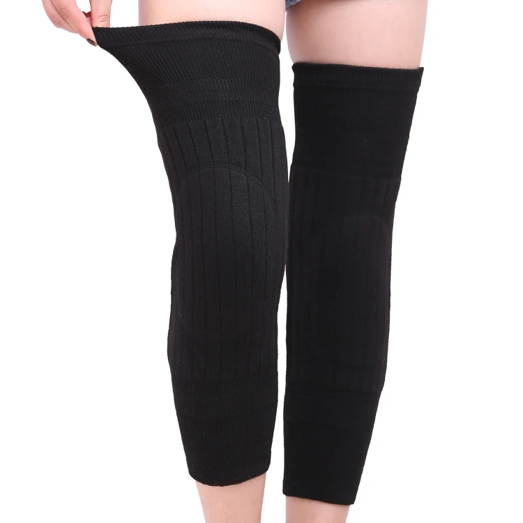 

Aolikes wholesale wool Cashmere Cycling Lengthen Protector Pad warm knee brace guard in cold thick knee brace for arthritic