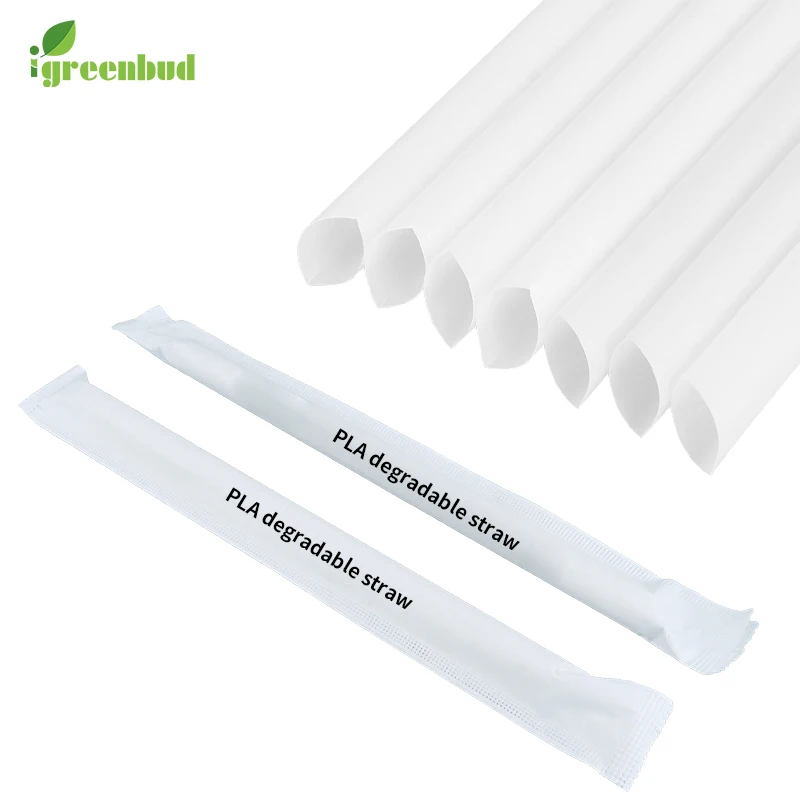 

Best Sellers Product Amazon 2021 Eco Friendly Compostable Straws Edible Straw Individually Wrapped Paille Biodegradable Straw, White