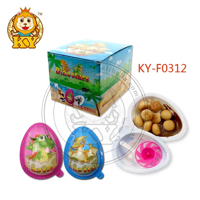 

15g Dinosaur Surprise Egg Chocolate Biscuit Candy With Toy KY-F0312
