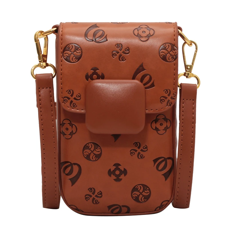 

2023 Smooth leather classic pattern luxury exquisite fashionable mobile phone bag for shopping