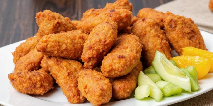 Classic Nashville Hot Tenders served with pickles and bread