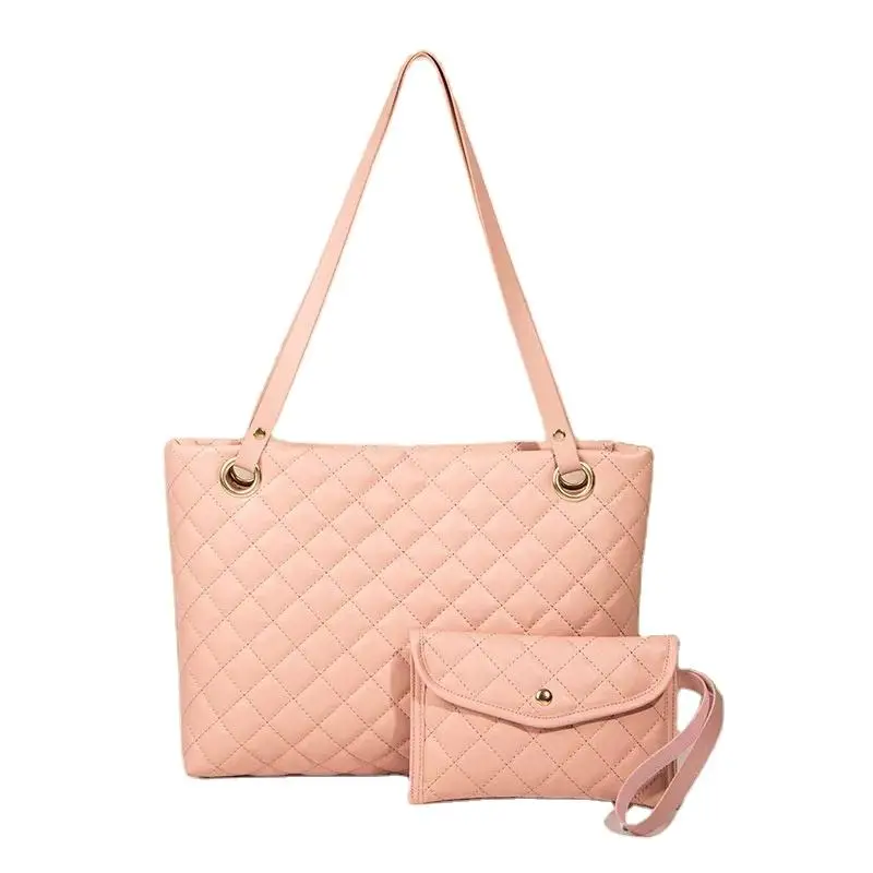 

large capacity pu leather tote shoulder small square mini purse handbags wholesale handbag set