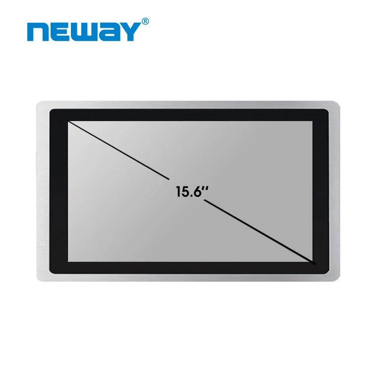 15.6 inch industrial touch screen high brightness monitor open frame with Wall Mount Embedded RJ45