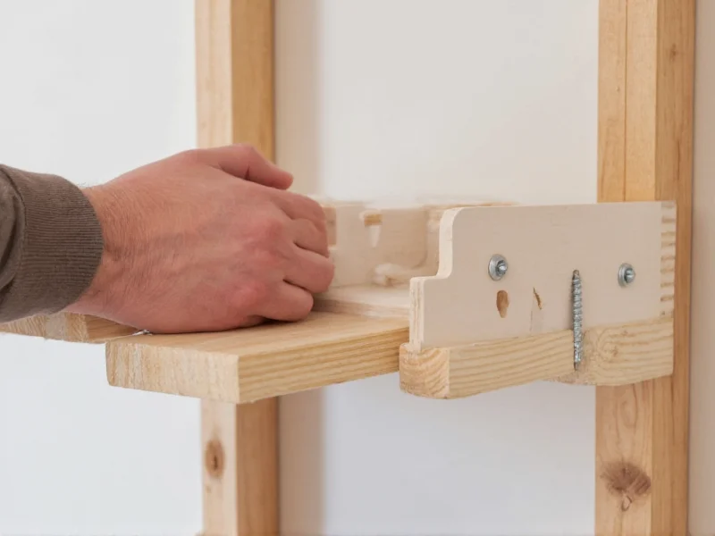 Attaching garage shelf frame to wall studs with structural screws