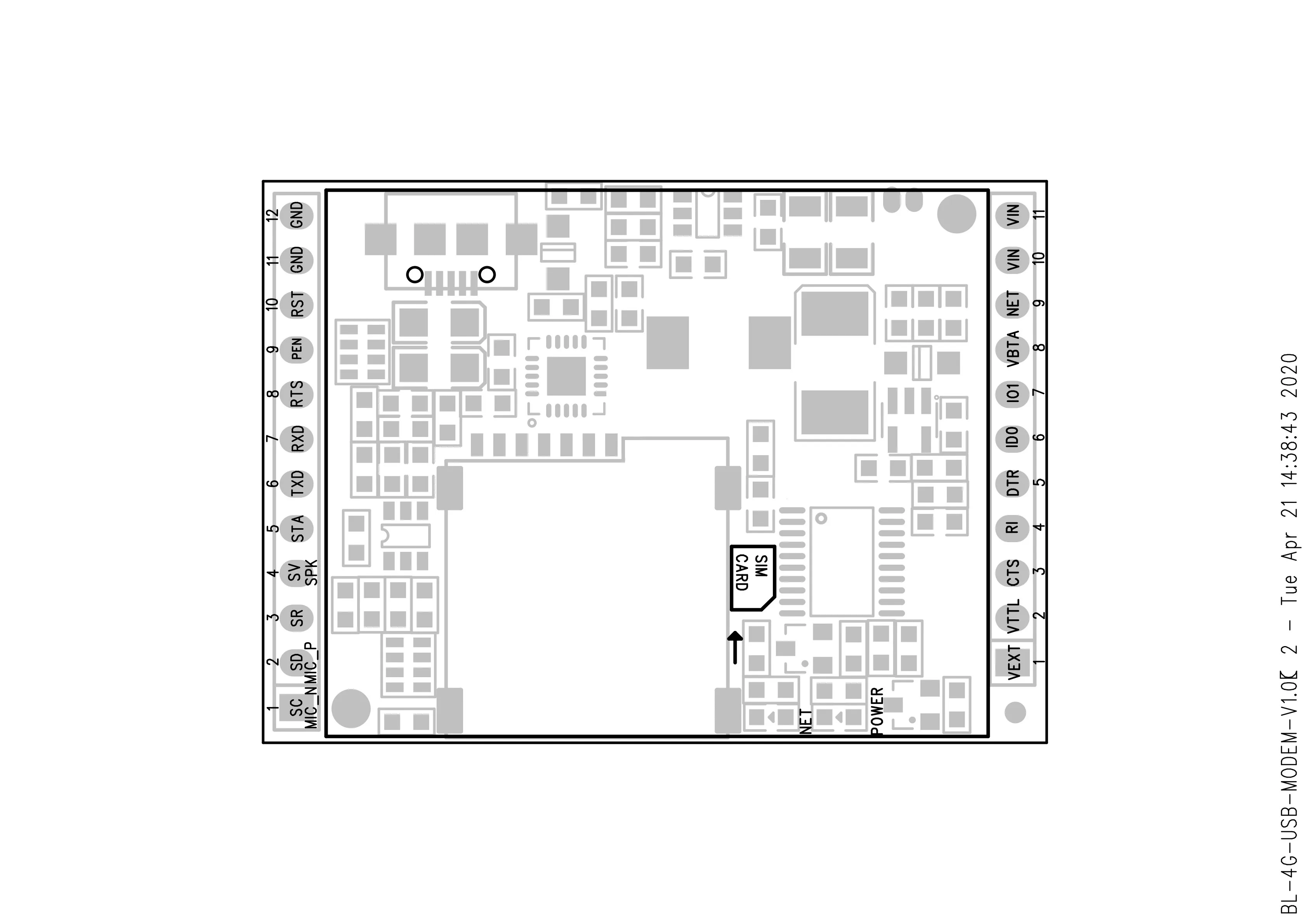 Wireless 4G Module SIM7600 With SIM Card slot
