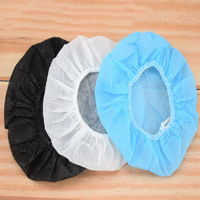 

100 pcs Disposable Non-Woven Hygienic Sanitary Ear pads Dust Covers cushions headset headphone Earpads, Black