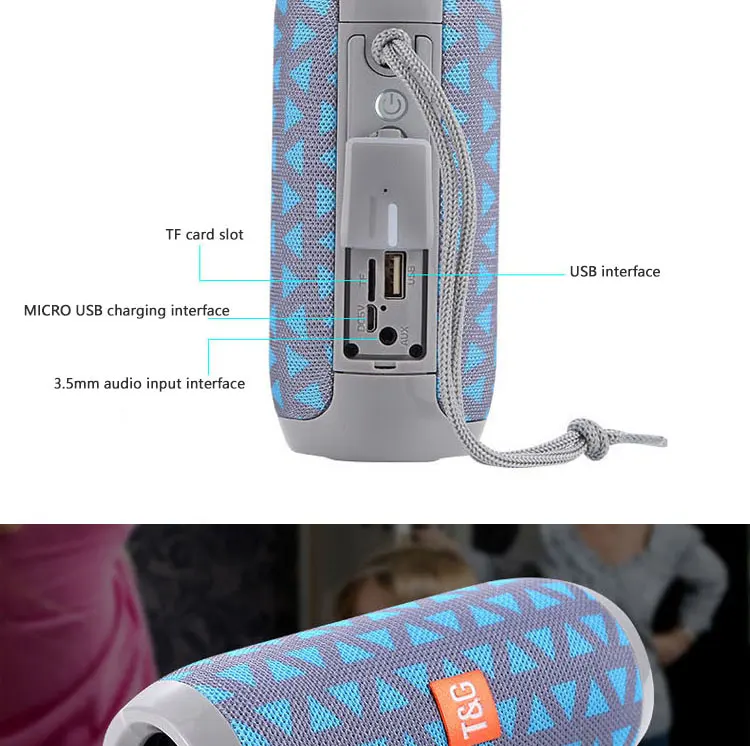 Portable Wireless BT speaker water resist speaker box TF card player USB drive player FM radio TG117 - ANKUX.COM