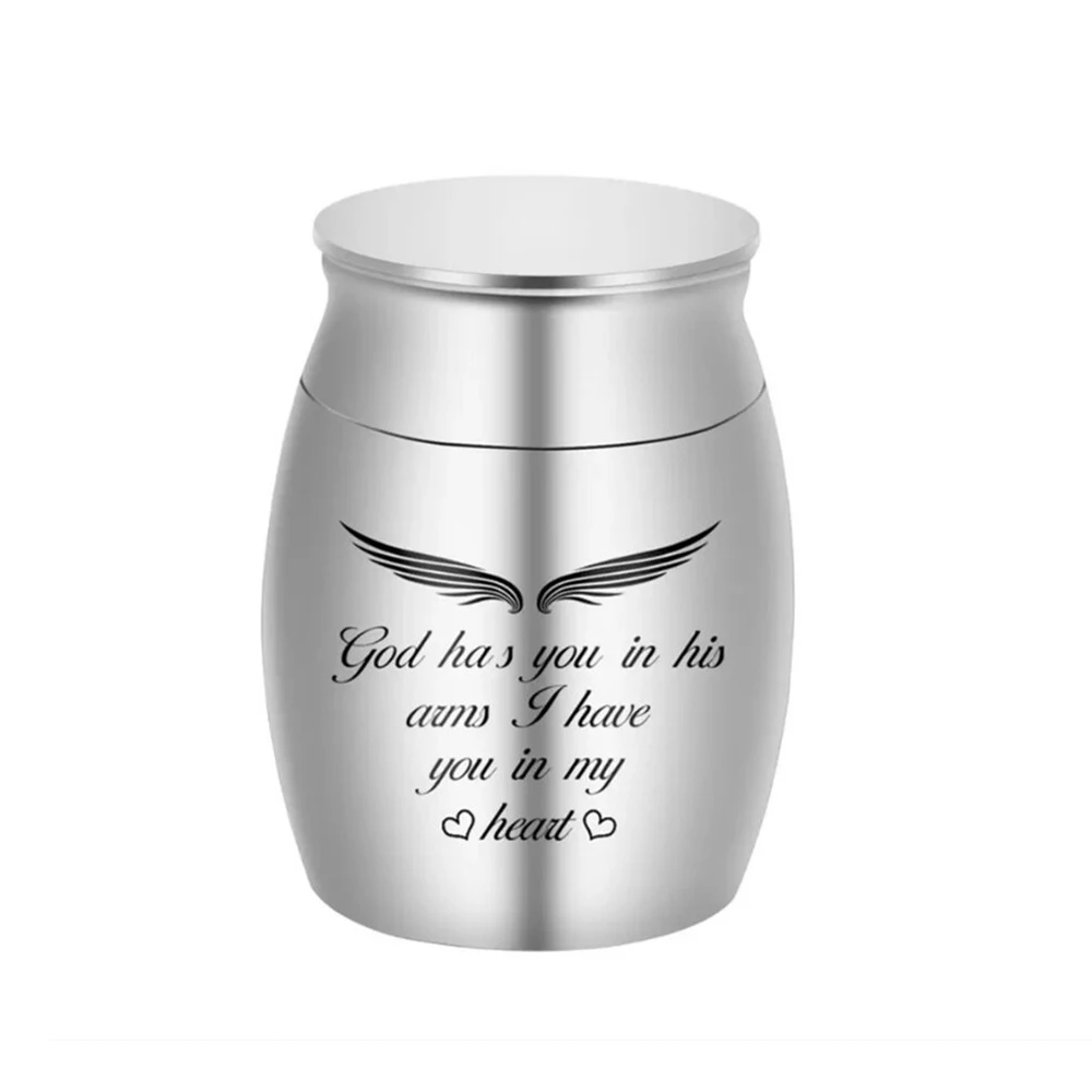 

Stainless steel pet ashes urns, memorial cans