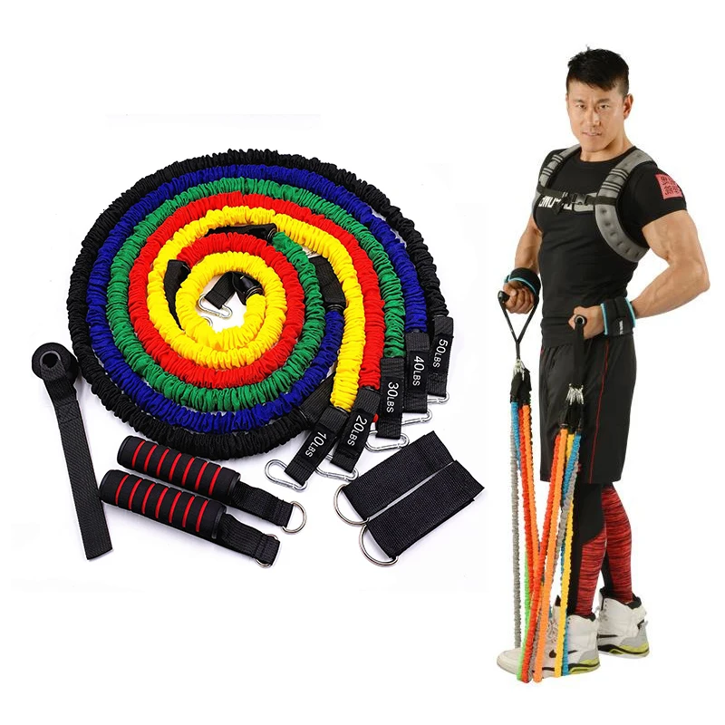 

11pcs/set Fitness Rally Pull Rope Portable Durable Strength Belt Kit