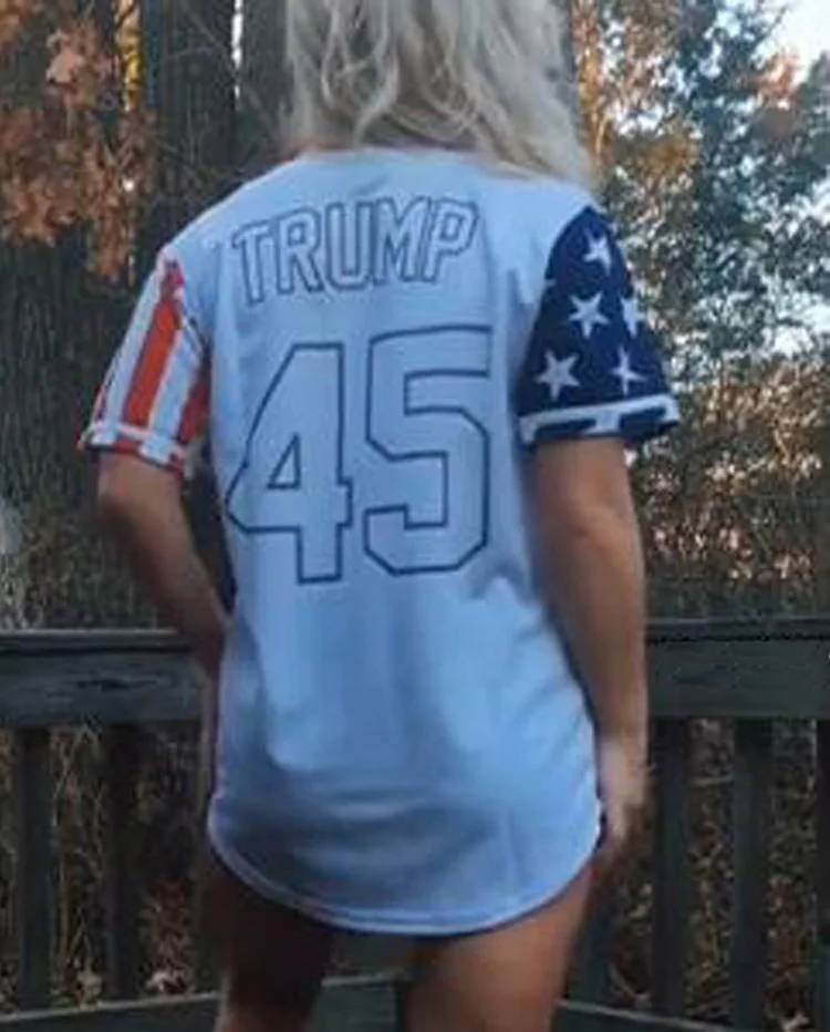 Hot sell Statue of Liberty Characteristic positioning printing Independence Day printed short sleeve women blouse