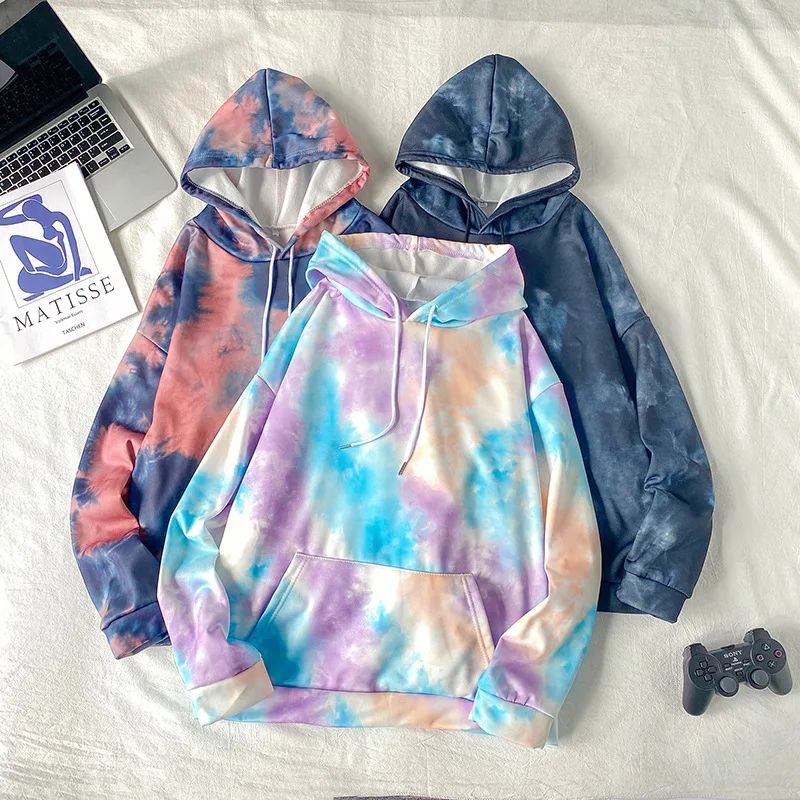 

Amazon And EBay Hot Style Fleece Hooded Tie-dye Hoodie Men's Pullover Plus Size Boys And Girls Hoodies