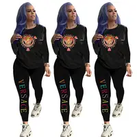 

Winter 2019 club wear women clothing 2 piece jogging sets