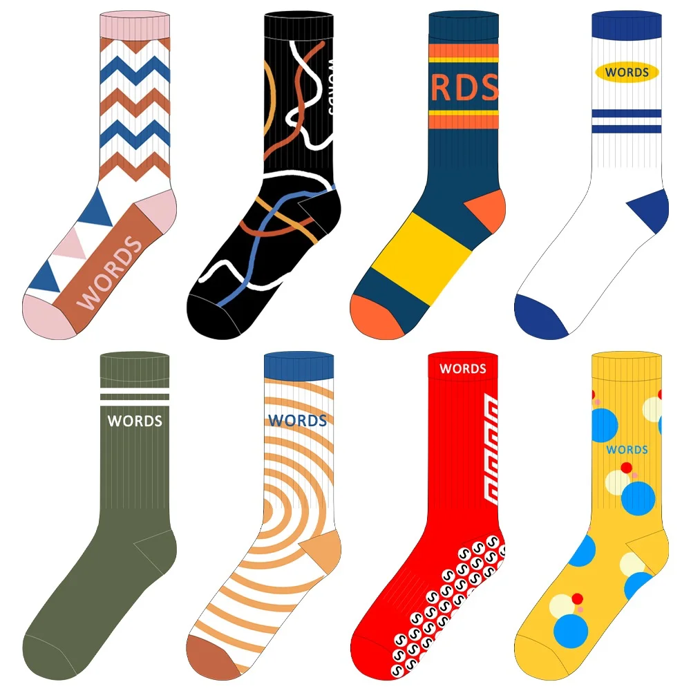 

Uron High Quality Low Moq Custom Fashion Socks Men Socks Logo Custom Socks