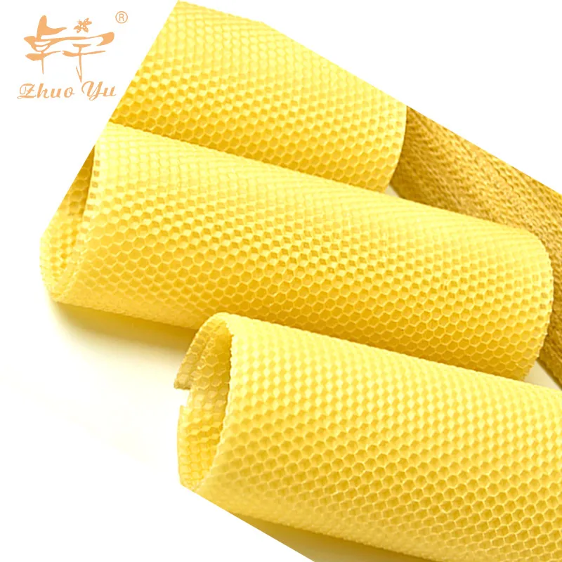 

2023 Chinese supplier directly supply natural bees wax pure beeswax honey bee comb bee wax foundation with all size cells