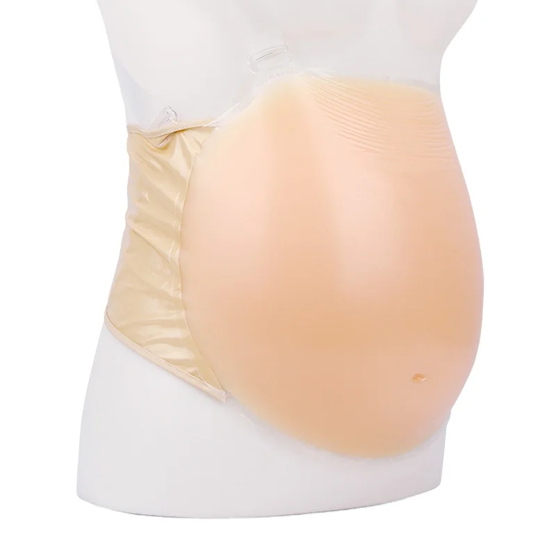 ONEFENG 100% Silicone Beige/Brown Composite Cloth Belly Pad Upgraded Fabric Pregnancy Use 1000-3000g 1 Piece CE Certified Unisex