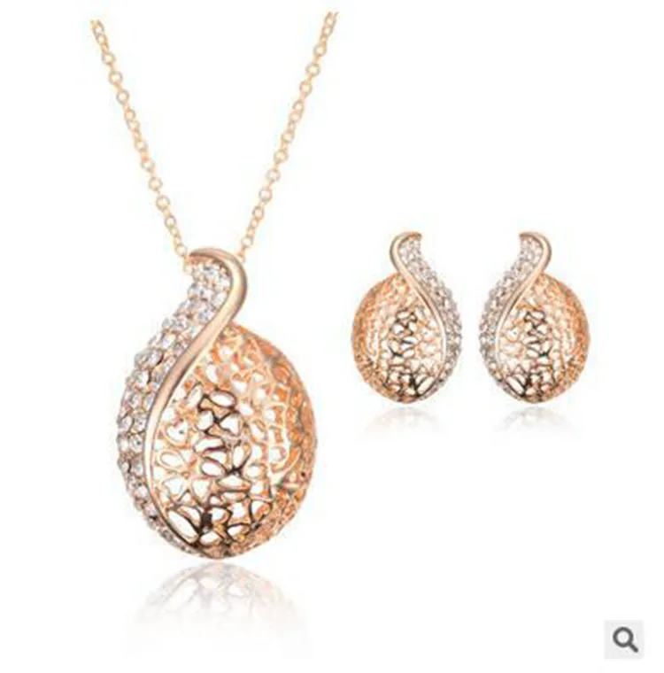 

Fashion Jewelry Bridal Wedding Jewelry Sets Zircon Necklace Earrings Christmas Gift