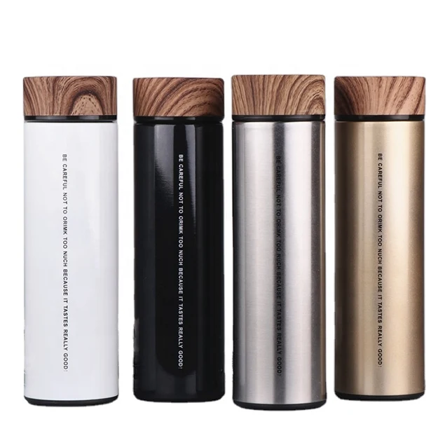 

High quality Double Wall Stainless Steel 304 Vacuum Thermos Flask With Strainer Fashion Cups, Black/white/gold/sliver